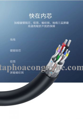 Ugreen 10369 0.5M màu Đen Cáp 2 đầu USB 3.0 dương cao cấp US128 30010369